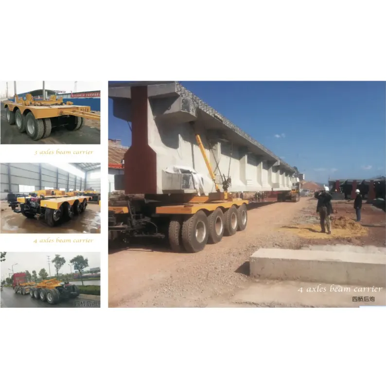 12,4m cu 3 axe semi-trailer plat