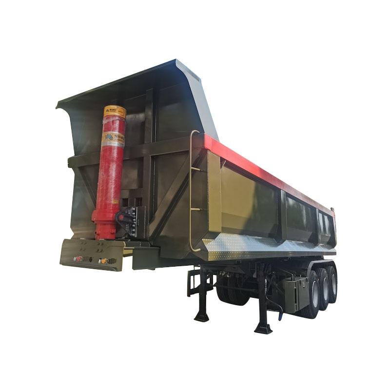 Heavy Duty 3 Axe U Shape Dumper Semi remorci cu sistem hidraulic Hyva Fuwa Axe